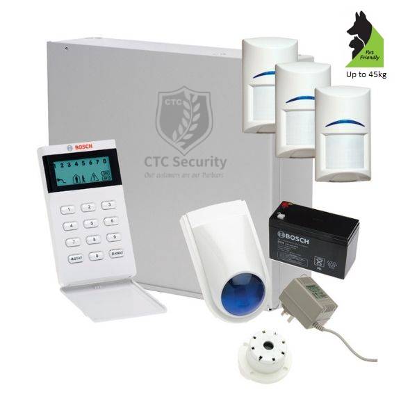 Bosch Solution 3000 Alarm System with 3 x Gen 2 Tritech Detectors+ Icon Code pad