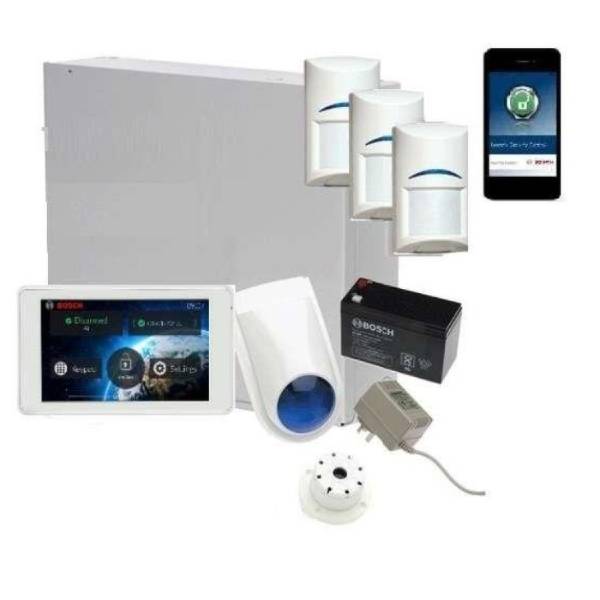 Bosch Solution 3000 Alarm System with 3 x Gen 2 PIR Detectors+ 5" Touch Screen Code pad+IP Module-Alarm System-CTC Security
