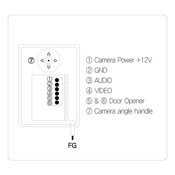 Kocom Door Station 4 wire, KC-MC30-Diagram