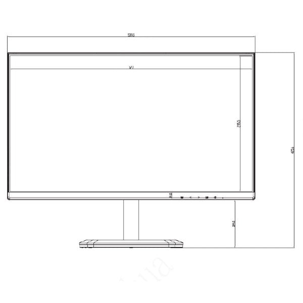 Flashview 23.8" 1080p LCD Surveillance Monitor Dimensions