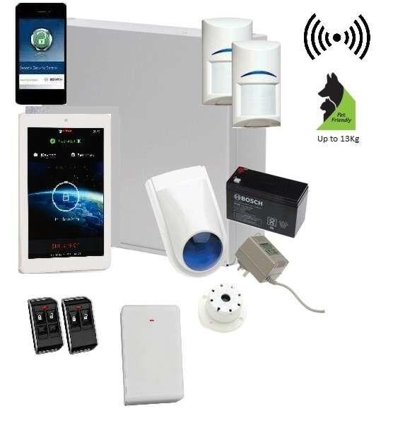 Bosch Solution 3000 Alarm System with 2 x Wireless Detectors + 7" Touch Screen Code pad+IP Module-Alarm System-CTC Security