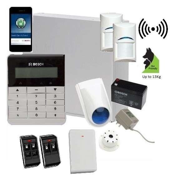 Bosch Solution 3000 Alarm System with 2 x Wireless Detectors + Text Code pad+ IP Module-Alarm System-CTC Security