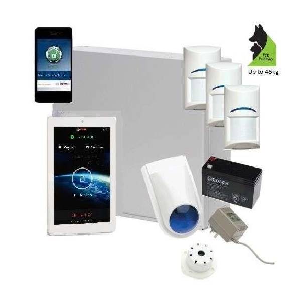 Bosch Solution 3000 Alarm System with 3 x Gen 2 Tritech Detectors+ 7" Touch Screen Code pad+ IP Module-Alarm System-CTC Security