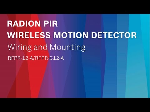 Bosch Wireless PIR Detector Radion, RFPR-12 Video