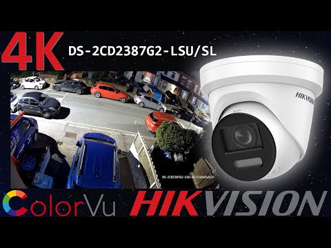 Hikvision 8MP 4K ColorVu Real CCTV Night Footage Recording 2.8mm Audio Mic - DS-2CD2387G2-LSU/SL
