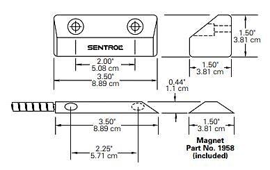 Sentrol Roller Reed Roller Shutter Heavy Duty, 2202A-L28-Reed Switch-CTC Security