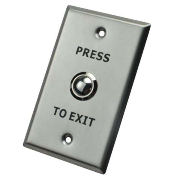 X2 Dome Exit Button, Stainless Steel - Large, N/O, SPST, Screw Terminal, X2-EXIT-010-Exit Buttons-CTC Security