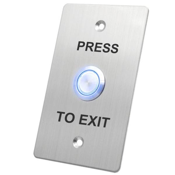 X2 Illuminated Exit Button, Blue, Large, 1NO + 1NC, IP65, 12VDC,X2-EXIT-027-Exit Buttons-CTC Security