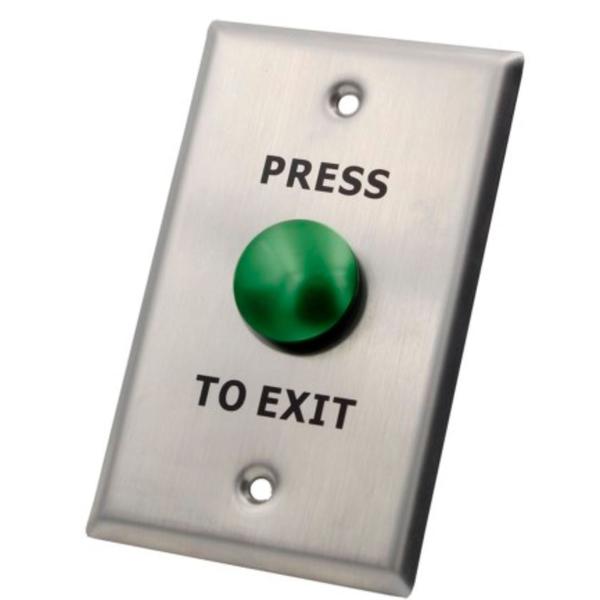 X2 Mushroom Exit Button, Stainless Steel - Large, N/O, SPST, Screw Terminal, X2-EXIT-002-Exit Buttons-CTC Security